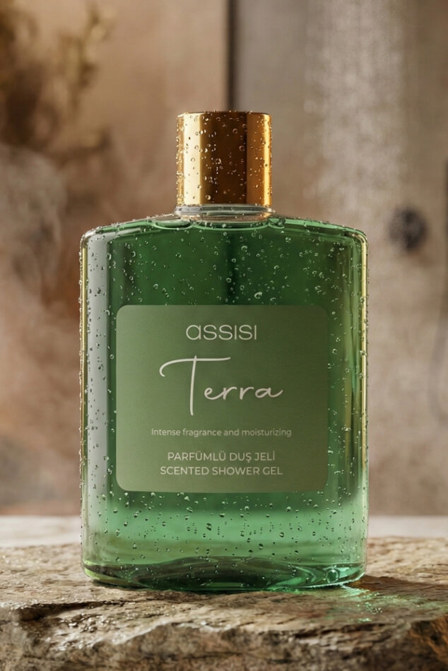 Terra Parfümlü Duş Jeli 475 ml – Kadın & Erkek İçin Kalıcı Koku, Nemlendirici Duş Jeli - 1