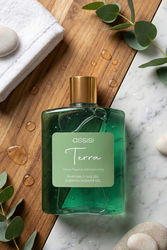 Terra Parfümlü Duş Jeli 475 ml – Kadın & Erkek İçin Kalıcı Koku, Nemlendirici Duş Jeli - 4