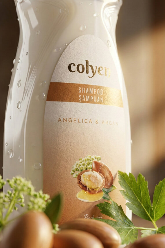 Colyen Argan & Melek Otu Besleyici Bakım Şampuan 500ml - Bitkisel İçerik, Doğal Bakım - 2