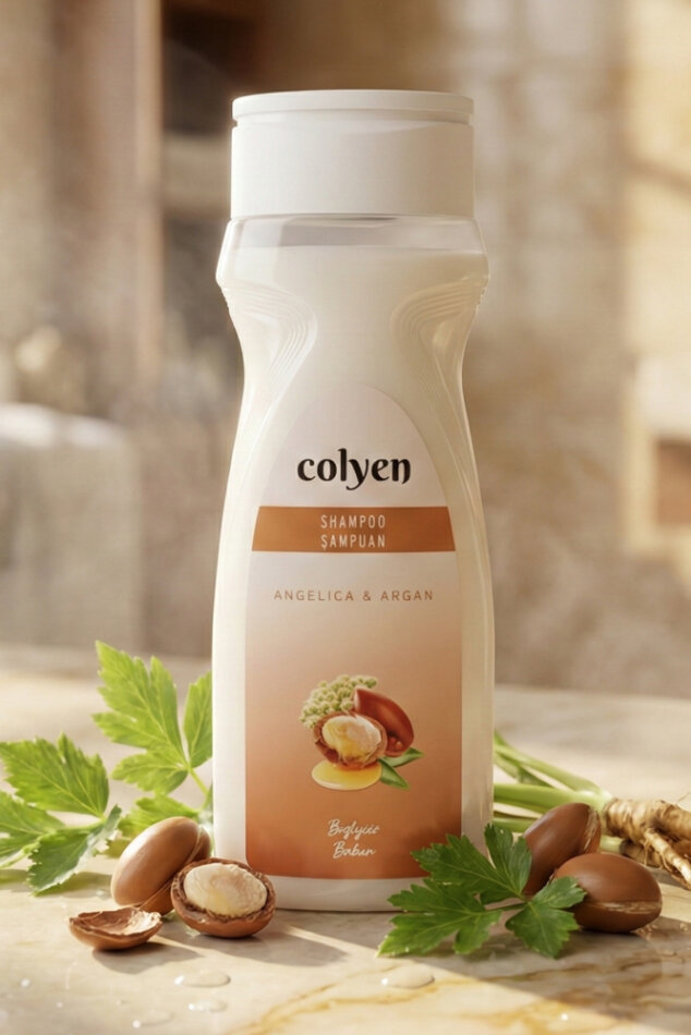 Colyen Argan & Melek Otu Besleyici Bakım Şampuan 500ml - Bitkisel İçerik, Doğal Bakım - 4