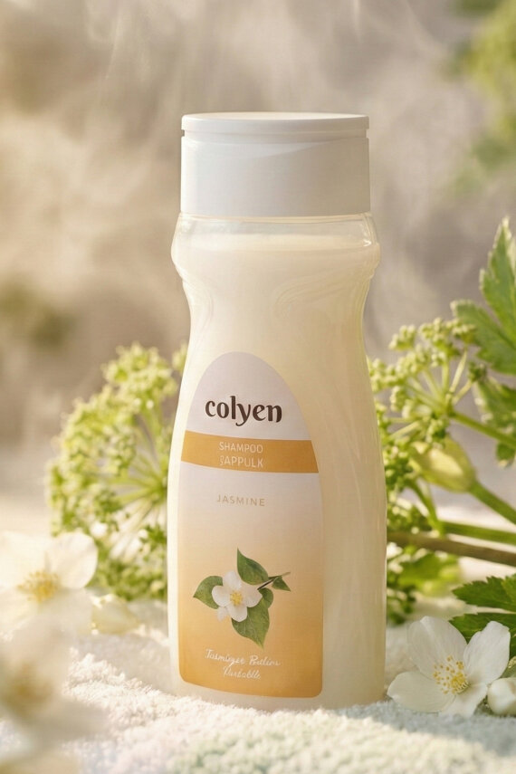 Colyen Jasmine Özlü Doğal Bakım Şampuanı 500ml - Taze Yasemin Kokusu ile Besleyici Şampuan - 3