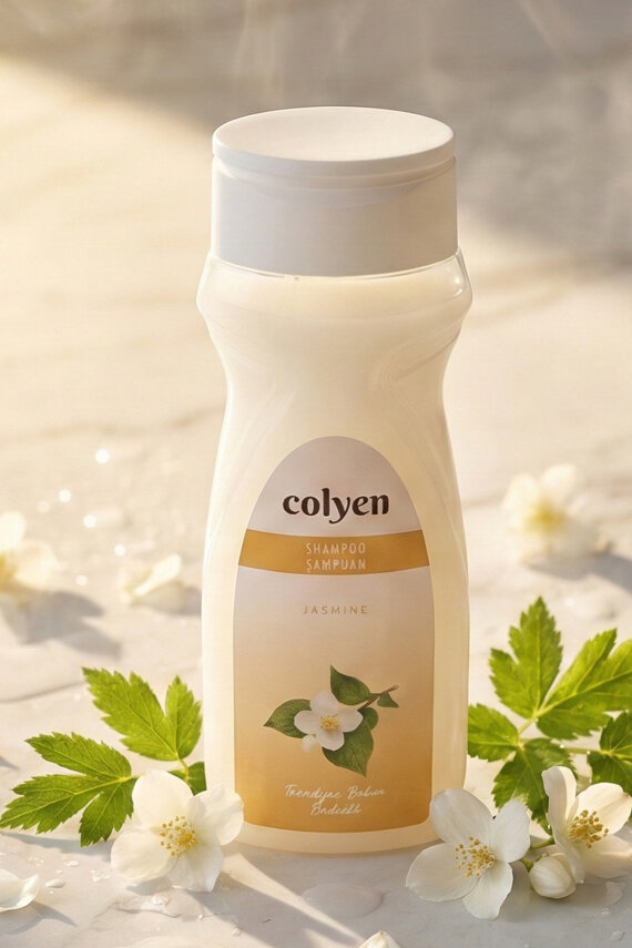 Colyen Jasmine Özlü Doğal Bakım Şampuanı 500ml - Taze Yasemin Kokusu ile Besleyici Şampuan - 4
