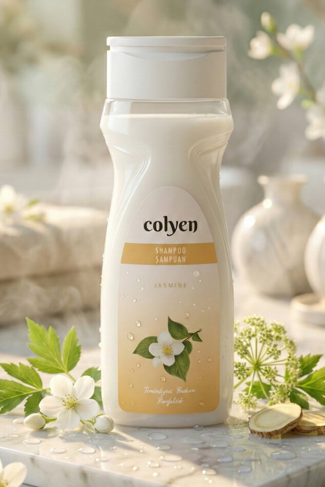 Colyen Jasmine Özlü Doğal Bakım Şampuanı 500ml - Taze Yasemin Kokusu ile Besleyici Şampuan - 5