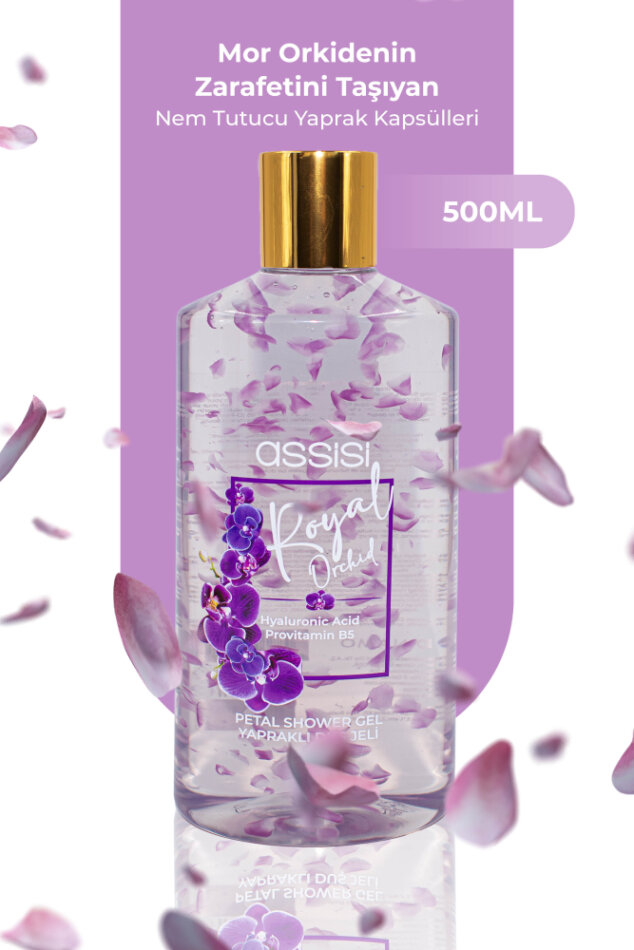 Assisi Royal Orchıd Hyaluronic Acid & Provitamin B5 Nemlendirici Yapraklı Duş Jeli 500 ml - 1