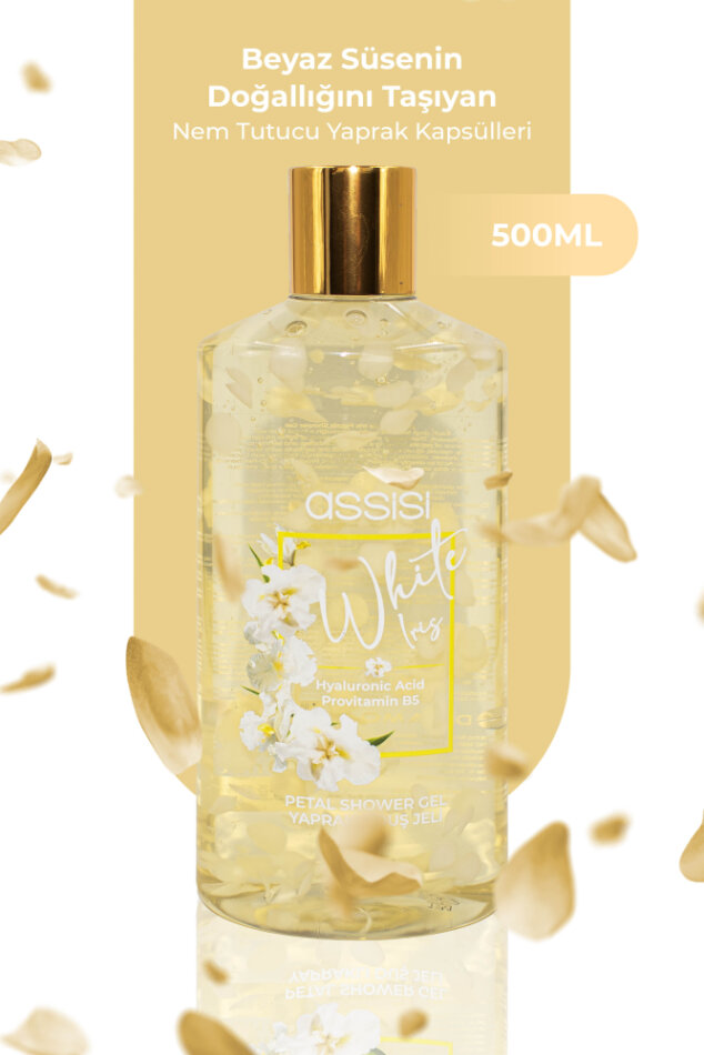 Assisi White Iris Hyaluronic Acid & Provitamin B5 Nemlendirici Yapraklı Duş Jeli 500 ml - 1