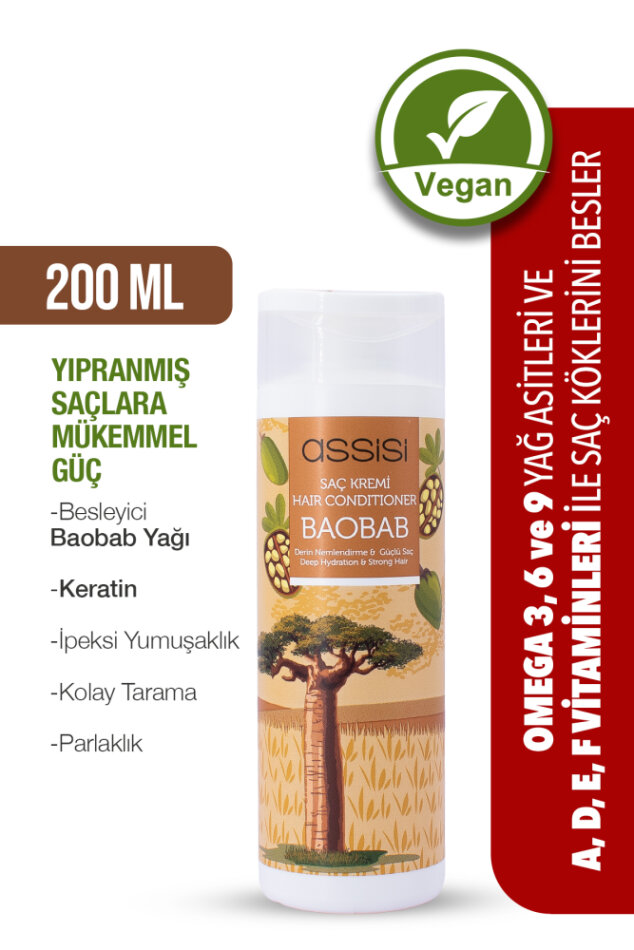 Baobab Yağlı Kremi 400 ml - Yıpranmış Saçlar İçin Vegan Derinlemesine Temizlik ve Besleyici Bakım - 1