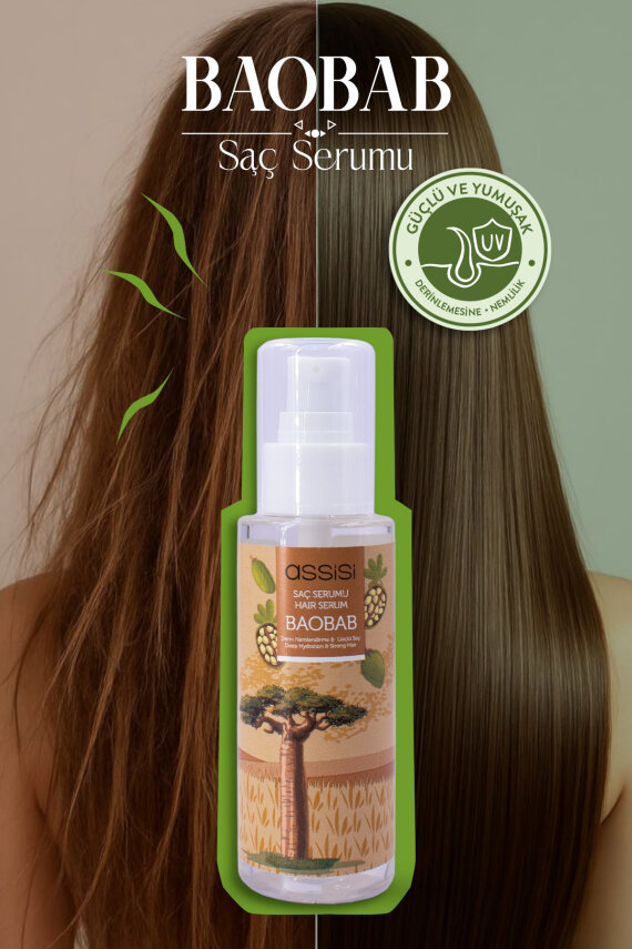 Saç Serumu Baobab 100 ml - E Vitamini, UV Koruma, Besleyici, Vegan, Nemlendirici, Parlaklık - 2