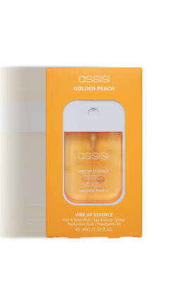 Golden Peach Hyaluronik Asit & Provitamin B5 Saç ve Vücut Spreyi 45 ml – Şeftali & Misk Kokulu Mist - 3