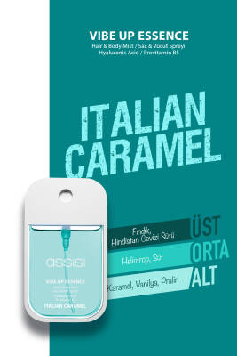 Italian Caramel Hyaluronik Asit & Provitamin B5 Saç ve Vücut Spreyi 45 ml Karamel & Vanilya Kokulu - 2