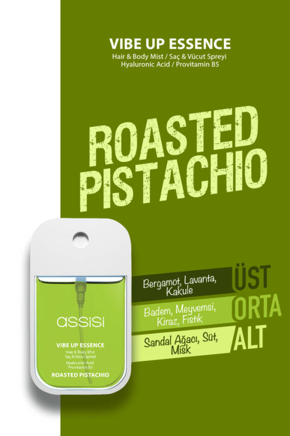 Roasted Pistachio Hyaluronik Asit Provitamin B5 Saç ve Vücut Spreyi 45 ml Fıstık Sandal Ağacı Kokulu - 2