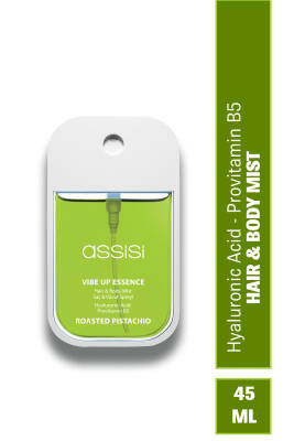 Roasted Pistachio Hyaluronik Asit Provitamin B5 Saç ve Vücut Spreyi 45 ml Fıstık Sandal Ağacı Kokulu